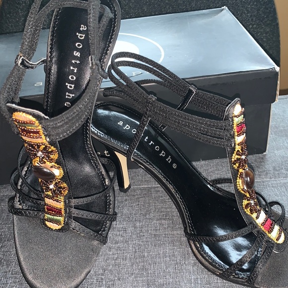 Apostrophe Black Sandal Pump, NIB, sz 8 - Picture 3 of 15